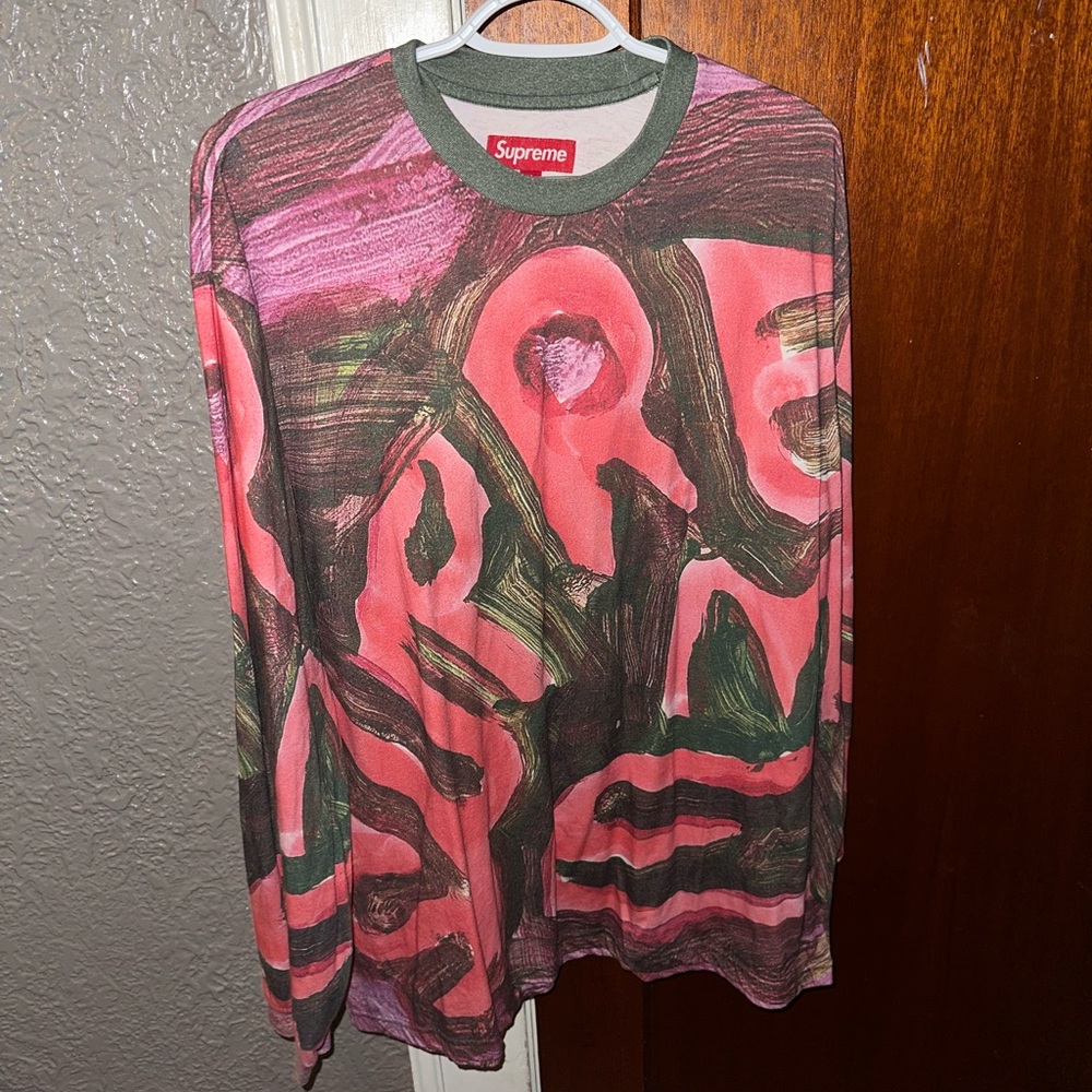Men’s Supreme Paint Long Sleeve T-shirt Size XL *VERY RARE*